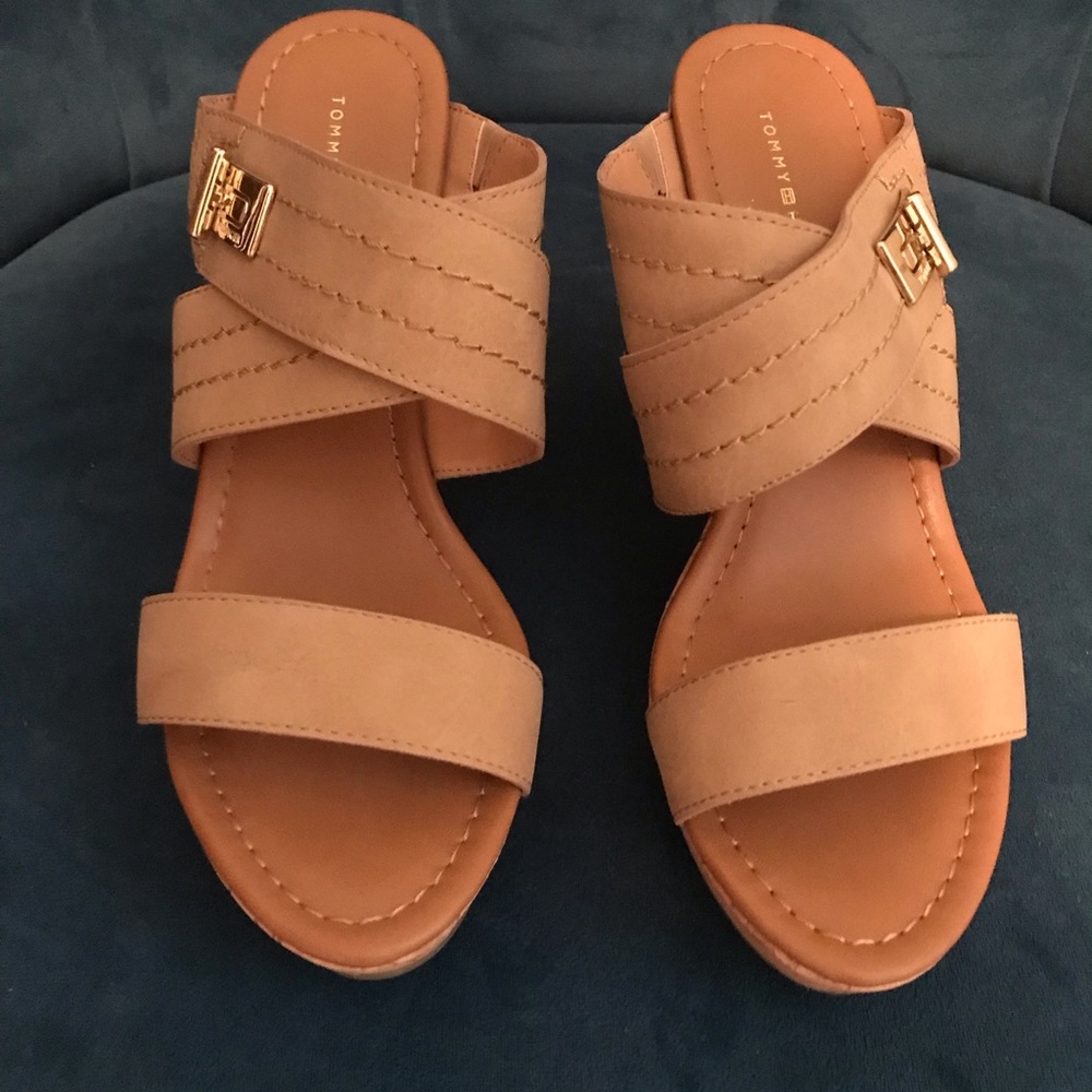 Nude Tommy Hilfiger wedge size 8